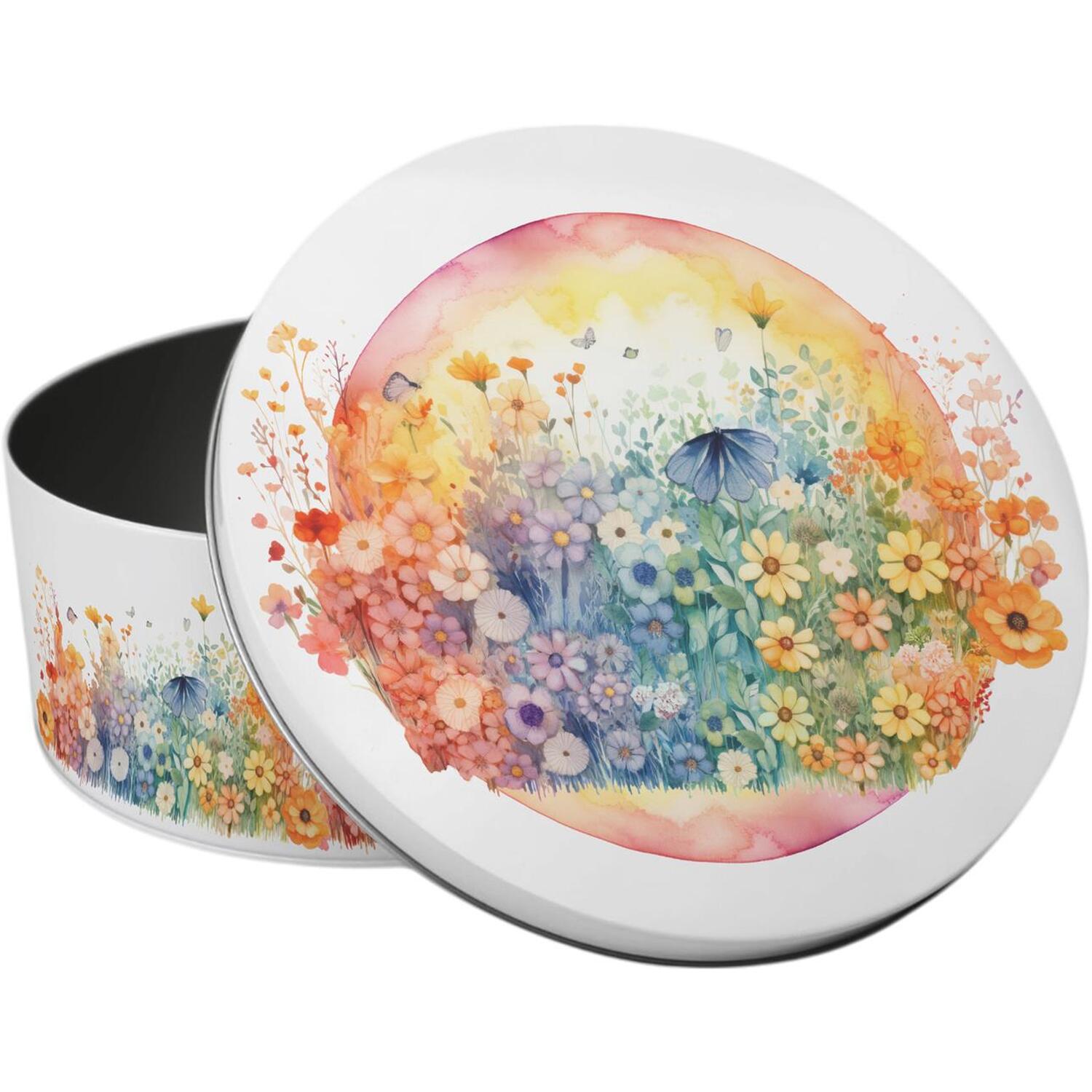 Image of Watercolour Rainbow Small Round Cake Tin&hellip;