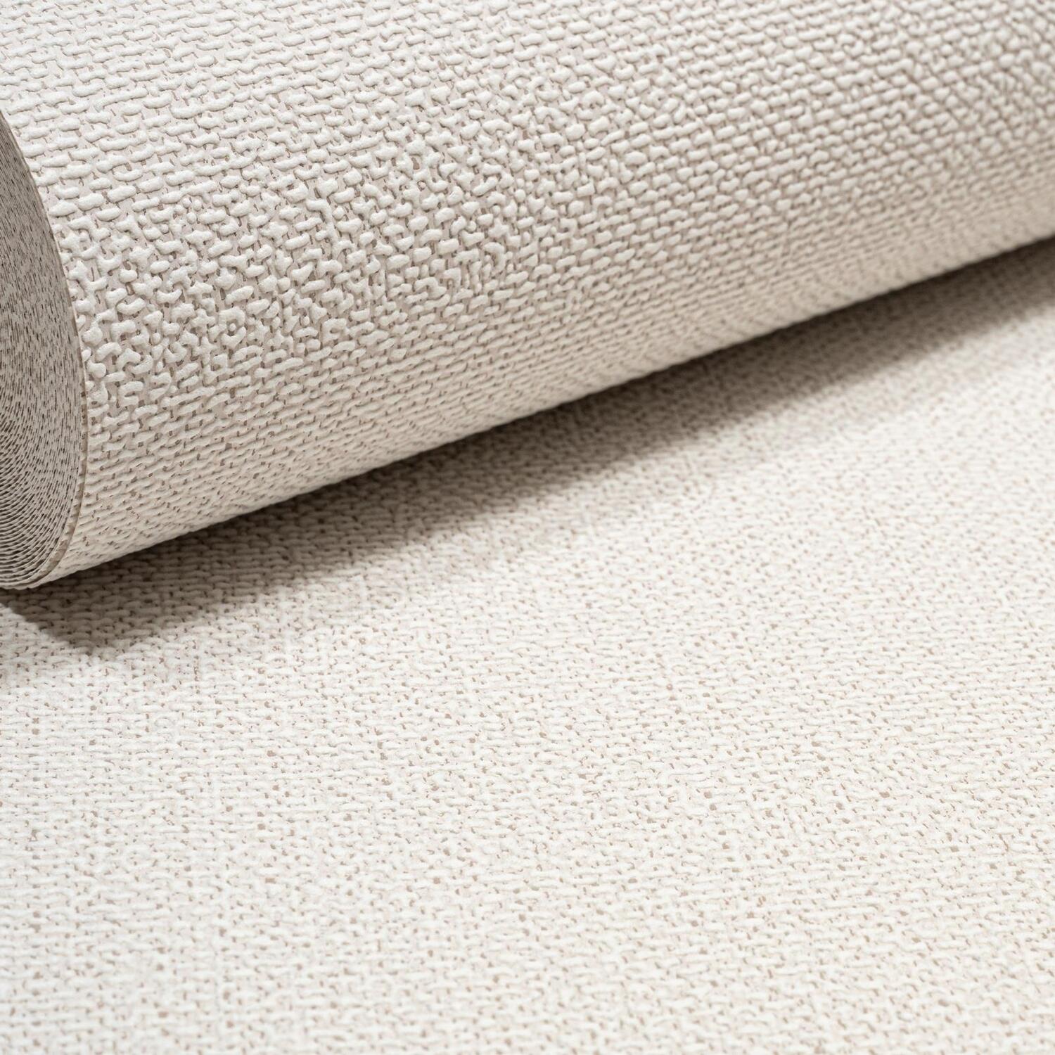 Erismann Plain Cream Beige Wallpaper Linen Effect Textured Paste The Wall - Image 3