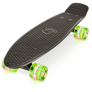 22-inch LED PP Cruiser Skateboard, Black