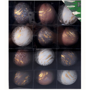 Pack of 12 Rustic Amber Charm Baubles