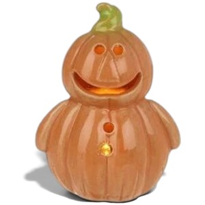Light Up Ceramic Halloween Pumpkin