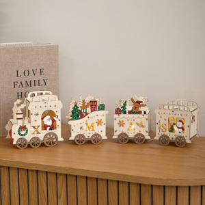 38cm Santa's Express Wooden Christmas Light Up Train