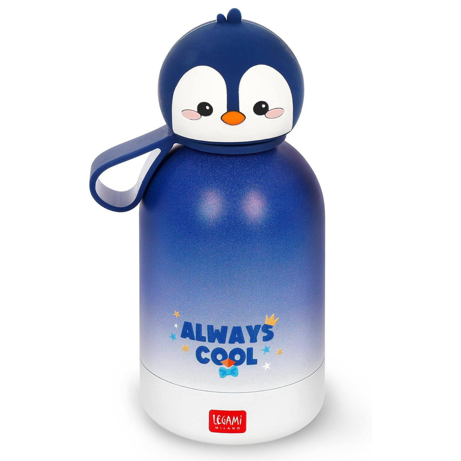 Legami - Hot & Cold BFF Bottle for Children, Penguin Theme, in Stainless Steel 18/8 Double Layer with Airtight Closure, Keeps Hot for 12h and Cold 24h, Capacity 310 ml - Image 3
