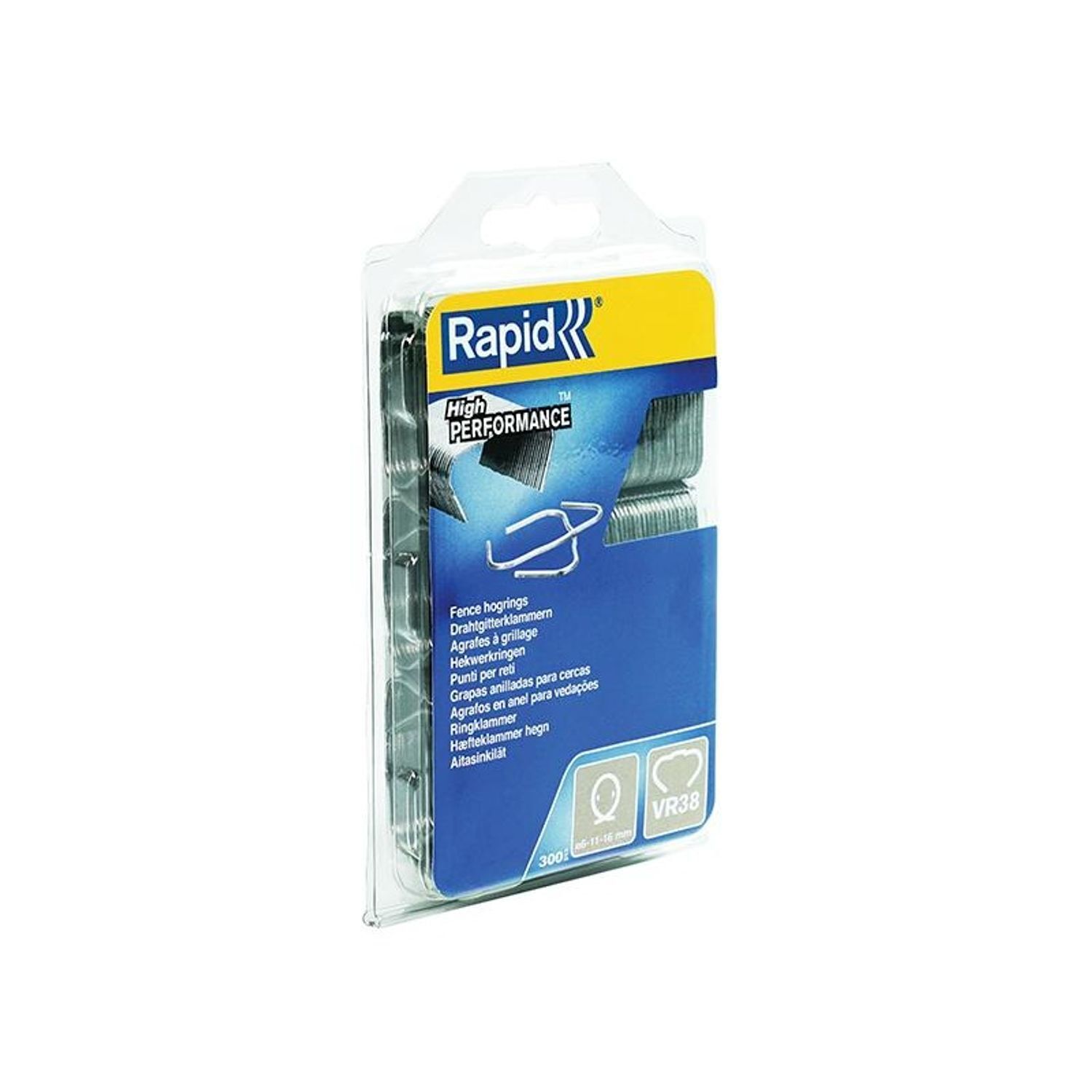 Rapid Vr38 Light Hog Rings Pack 300 A - Multi Colour