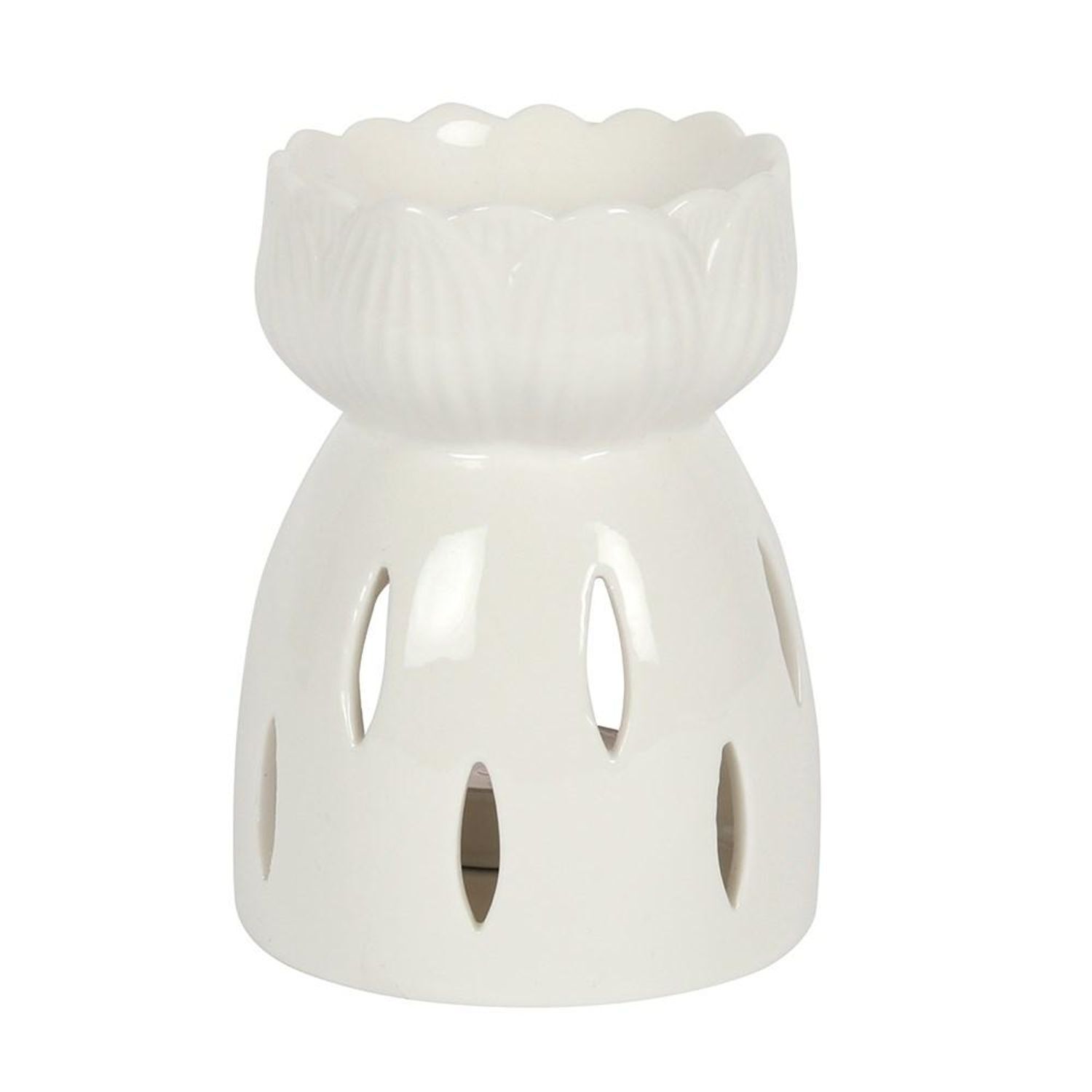 Something Different Unisex White Lotus Oil Burner In - Image 2