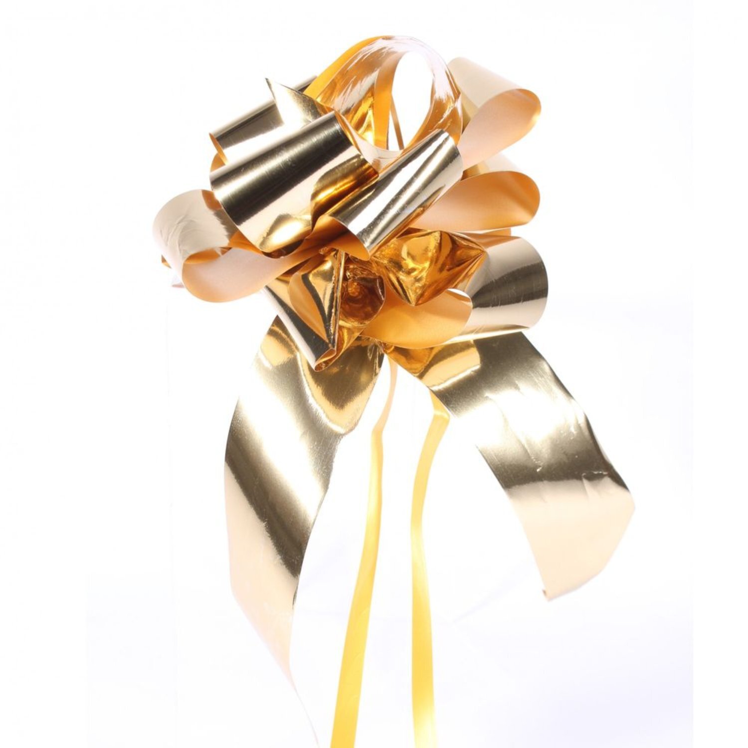 Kdmd Unisex Gold Metallic Pull Bow 50Mm 12 Pack - Image 2