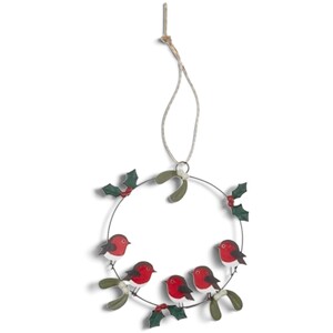 Robin Wreath Christmas Tree Decoration