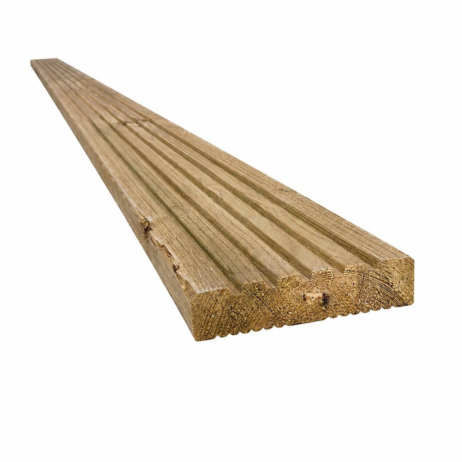 Snowdon Timber Treated Reject Dual Sided Decking Board 24X120x2400mm Pack Of 10 - Natural / 50