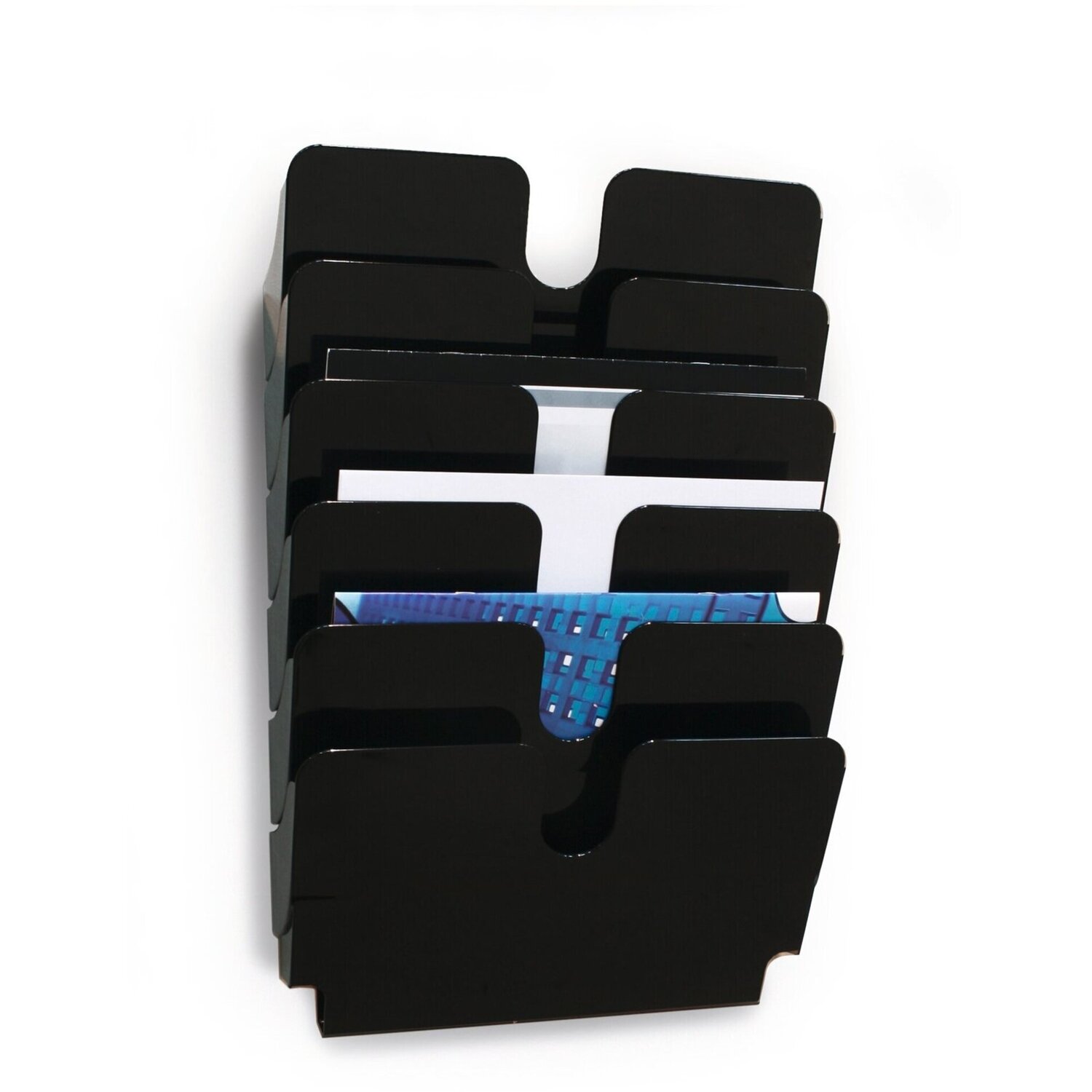 Durable Flexiplus 6 Wall Mounted Literature Holder A4 Landscape Black - Image 9