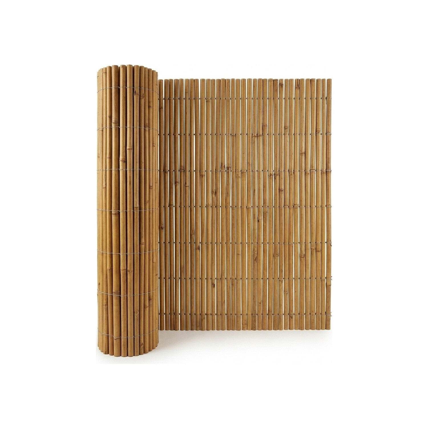 (Natural, 1.9M L X 1.8M H) Premium Thick Bamboo Cane Screening Rolls - Image 2