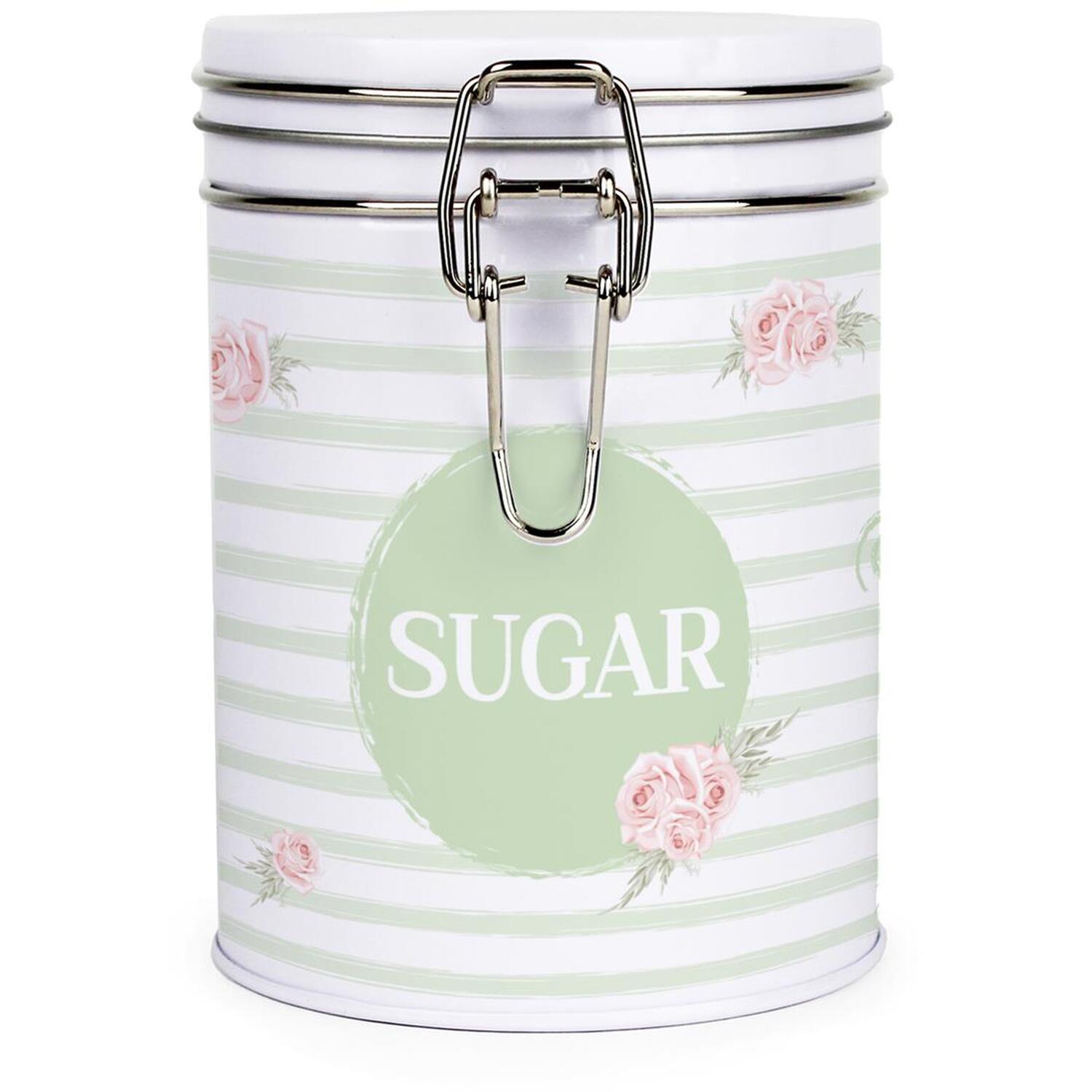 B&Q - Roses & Swirls Clip-Lid Kitchen Storage CanisterSugar - Image 2