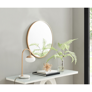 Emma Round Copper Frame Wall Mirror
