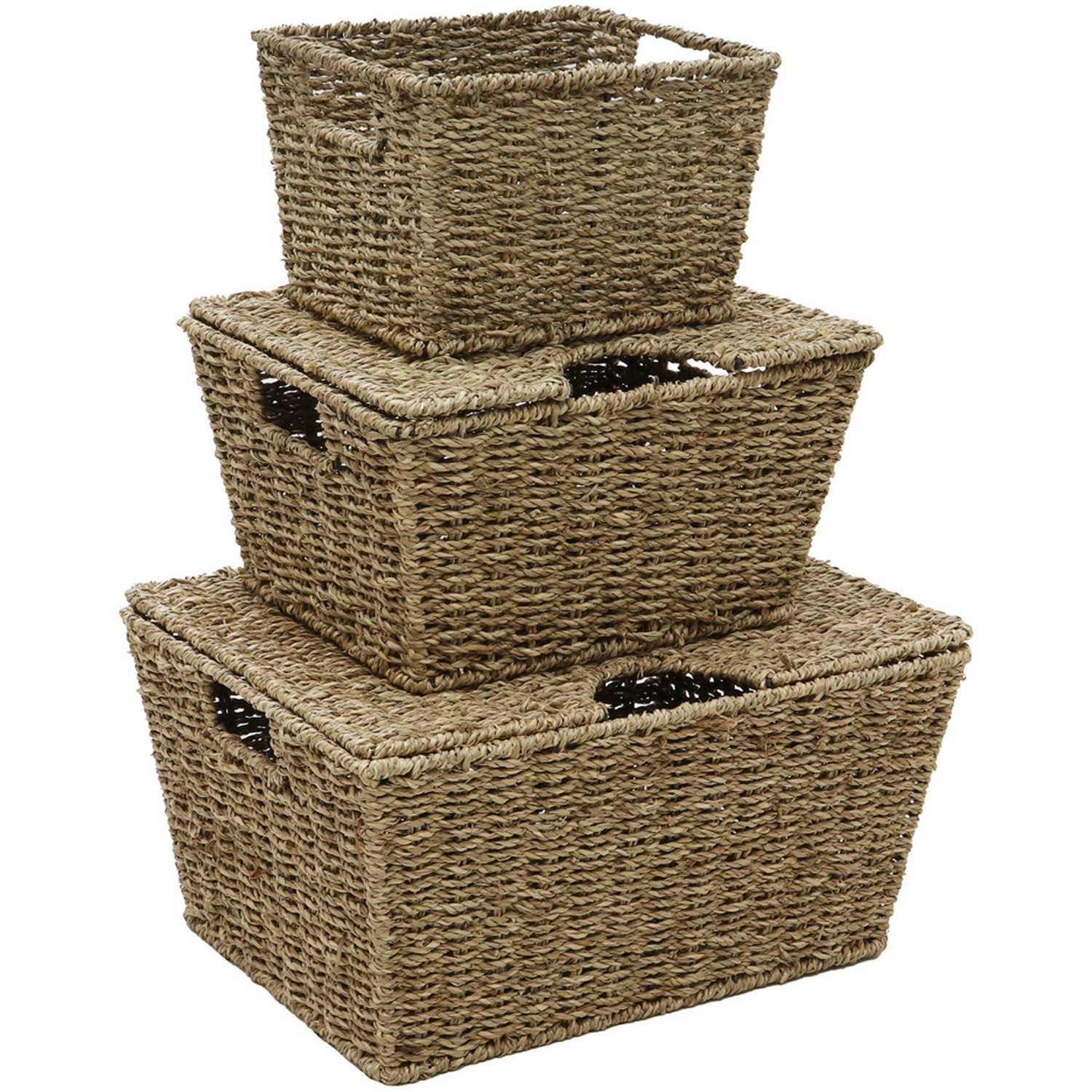 Image of Seagrass Set of 3 Rectangular Lidded&hellip;