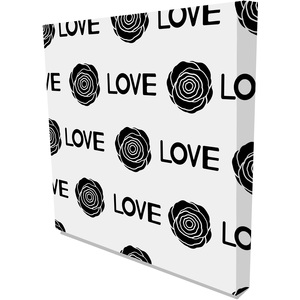 'Love Black Roses' Graphic Art on Canvas