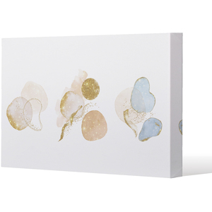 blue, white, beige watercolor illustration  elements Canvas Print