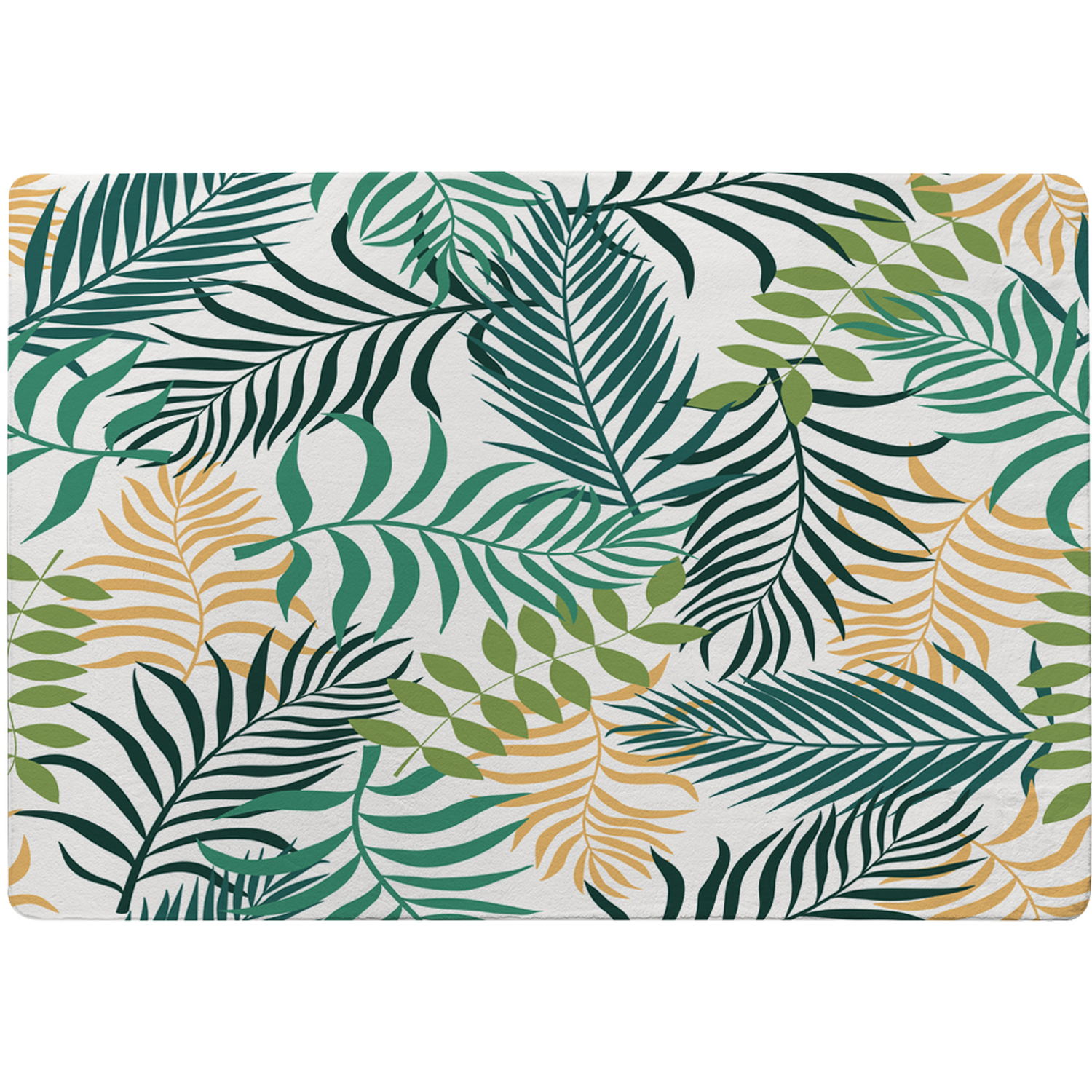 Tropical Palm Leaves Designer Rug - Green / 150cm thumbnail