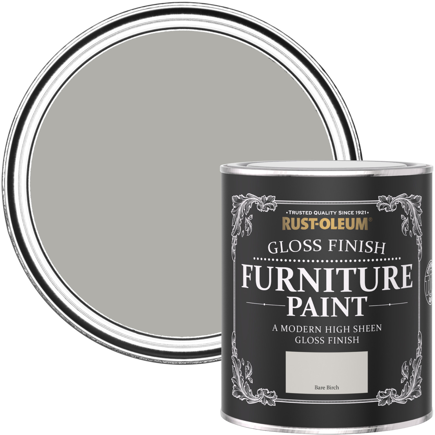 Rust-Oleum Gloss Furniture Paint Bare Birch - Grey