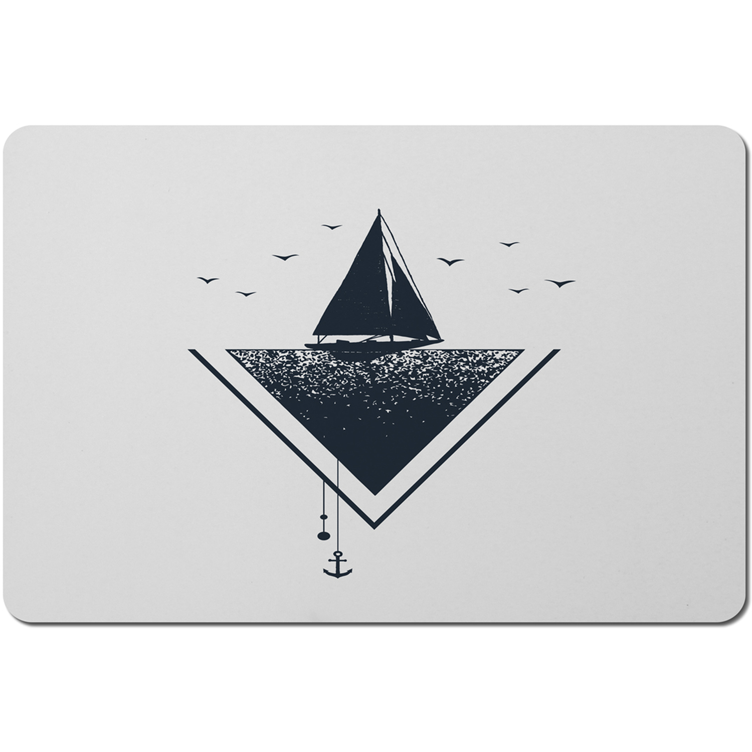 Sailboat At Sea Placemat - Blue