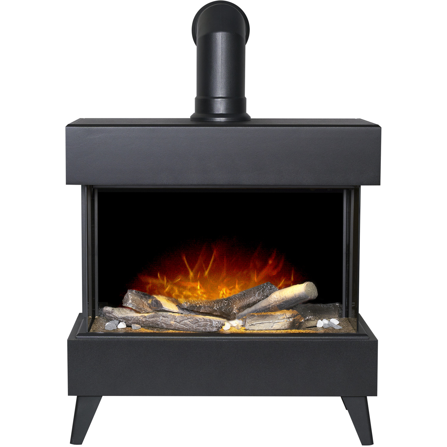 Adam Viera Electric Stove with Remote Control in Black
