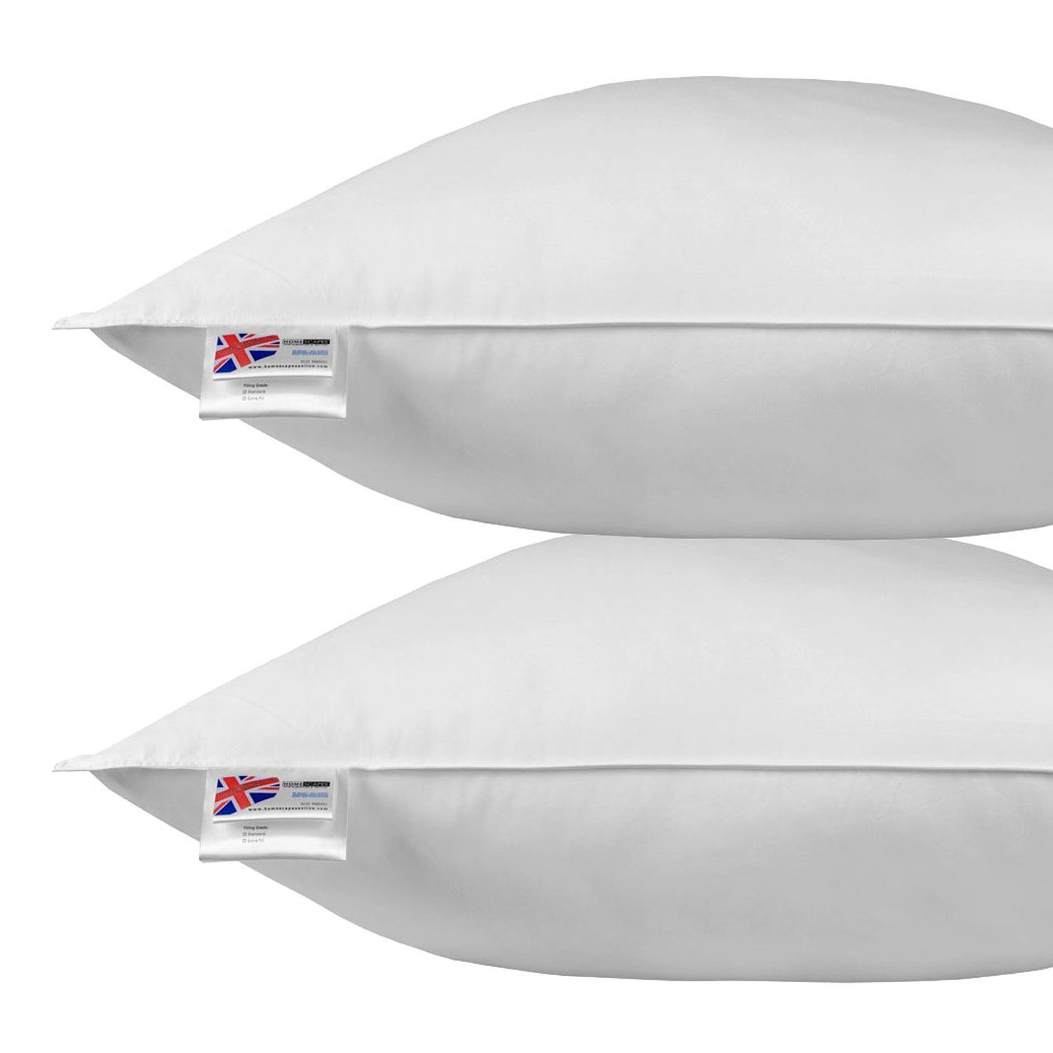 Homescapes Duck Feather Euro Pillow Pair - White