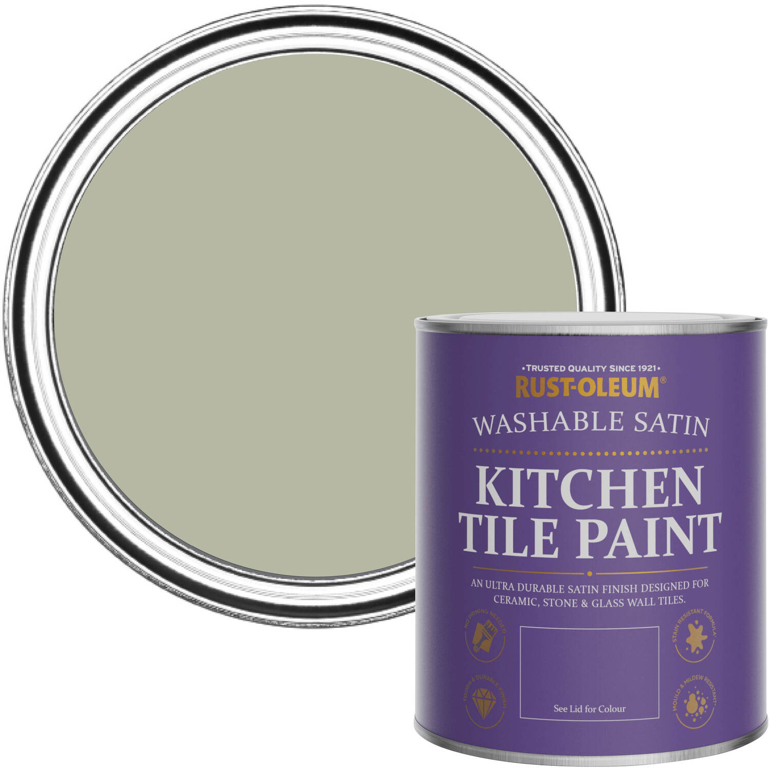 Rust-Oleum Kitchen Tile Paint Satin Finish - Tanglewood 750ml - Tanglewood
