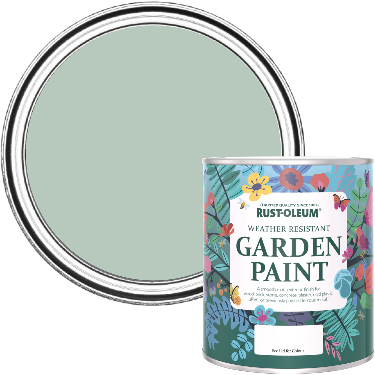 Rust-Oleum Garden Paint in Matt Finish - LEAPLISH 750ml - Green