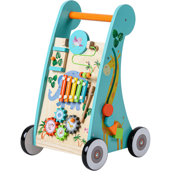 Preschool Play Lab Safari Animal Wooden Baby Walker