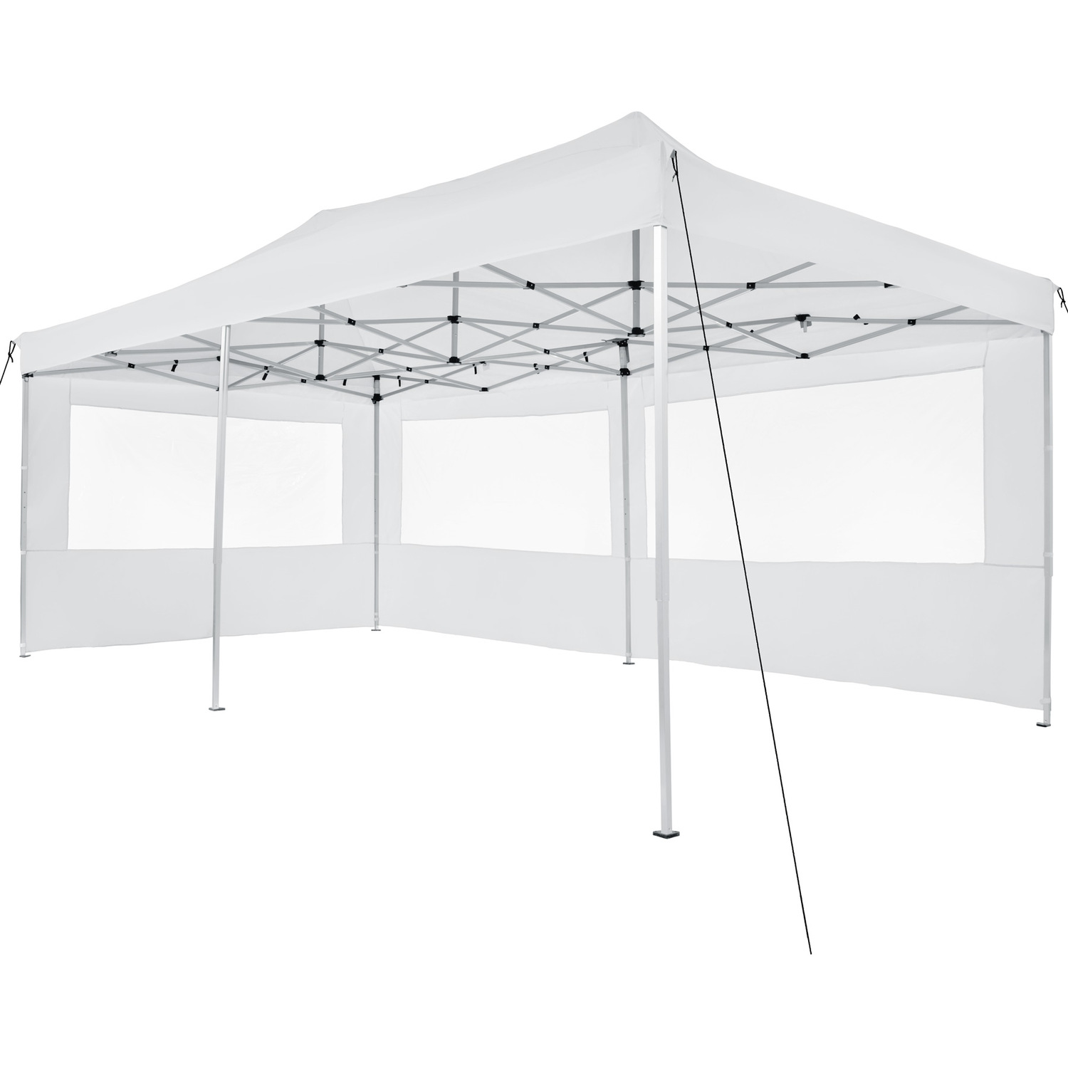 Gazebo Collapsible 3x6 M With 4 Sides - Viola - White