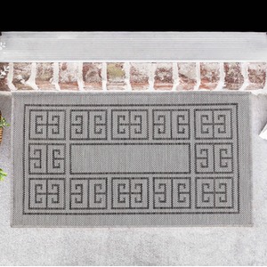 Modern Greek Key Design Outdoor-Indoor Waterproof Rugs