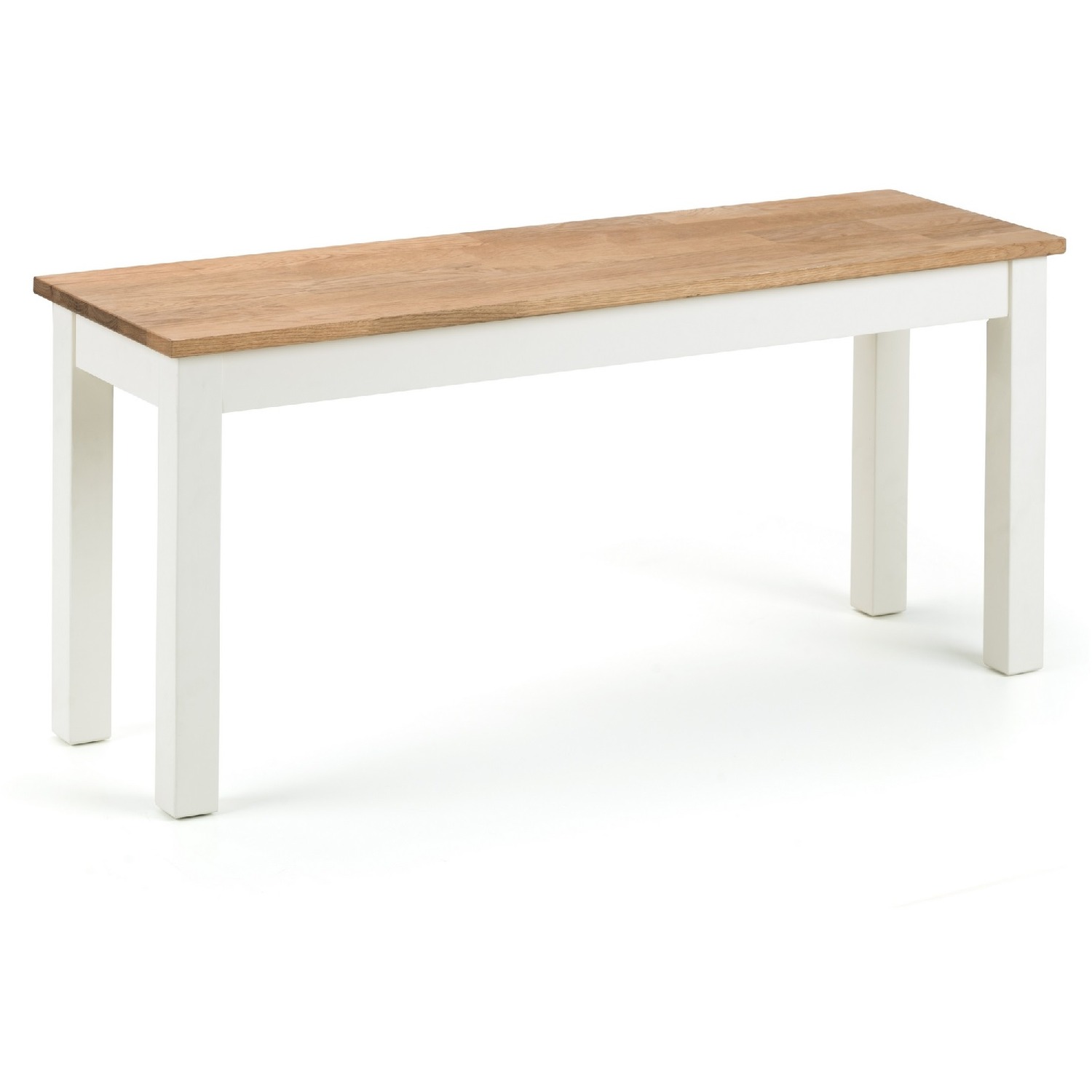 Coxmoor Ivory And Oak Rectangular Table Bench And Chairs Set - White
