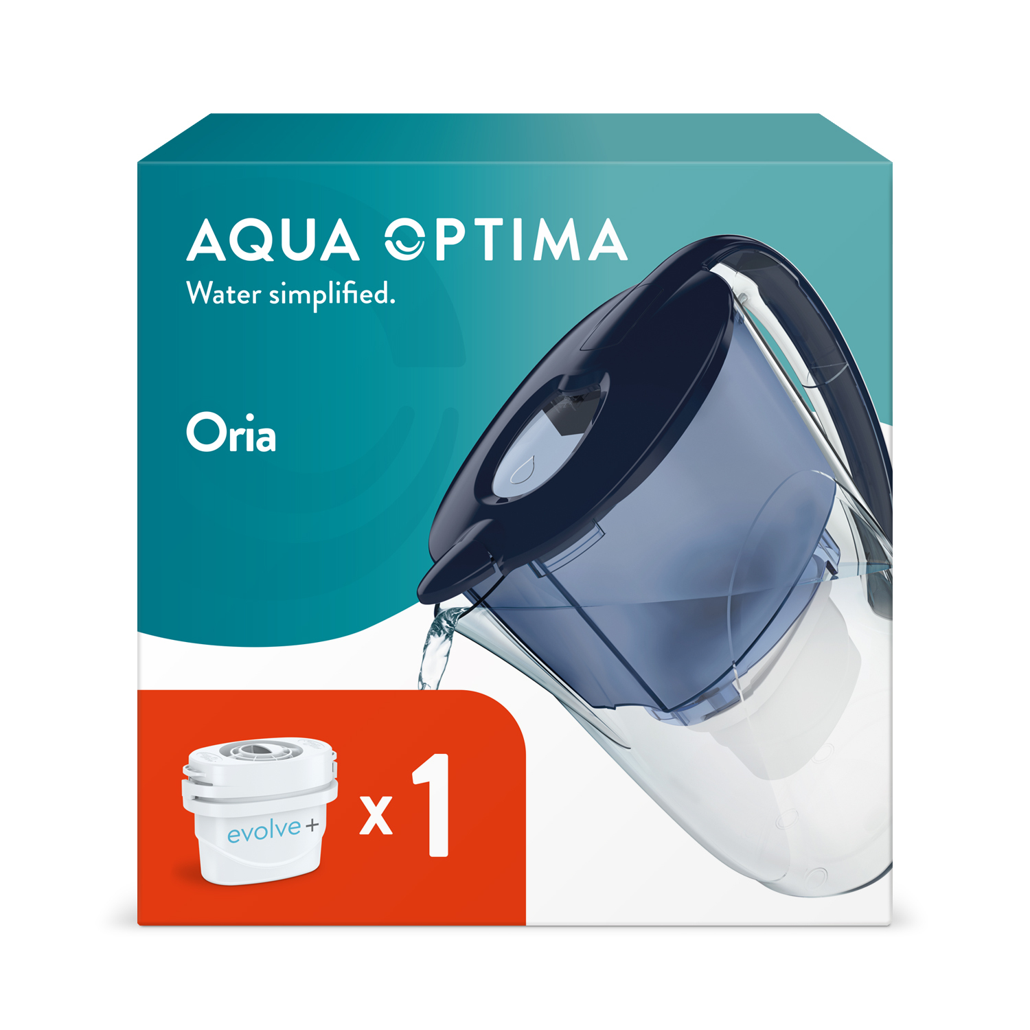 Image of Oria Water 2.8L Filter Jug - Blue / 1 pack