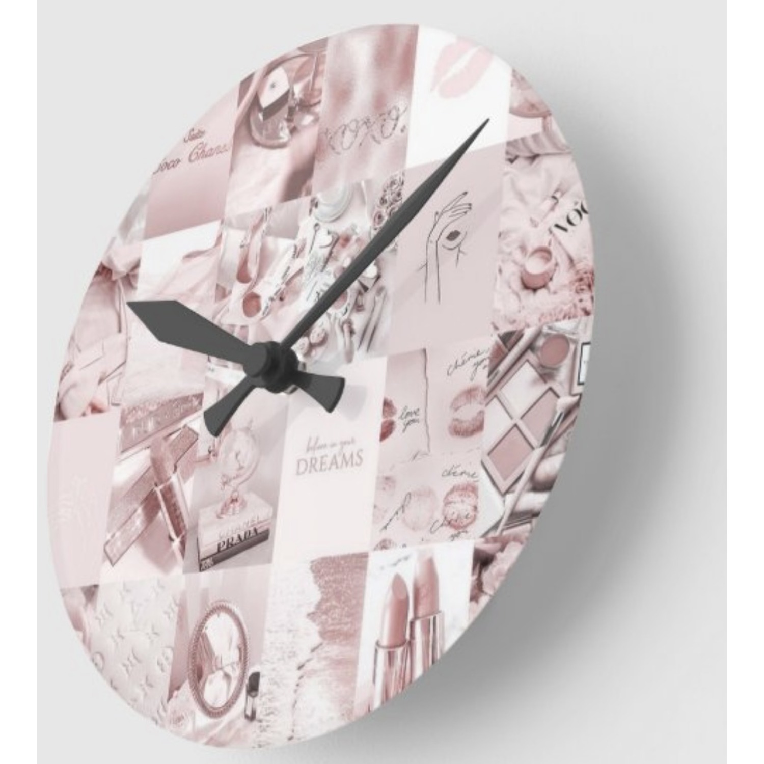 Fashion Art Wall Clock - Pink