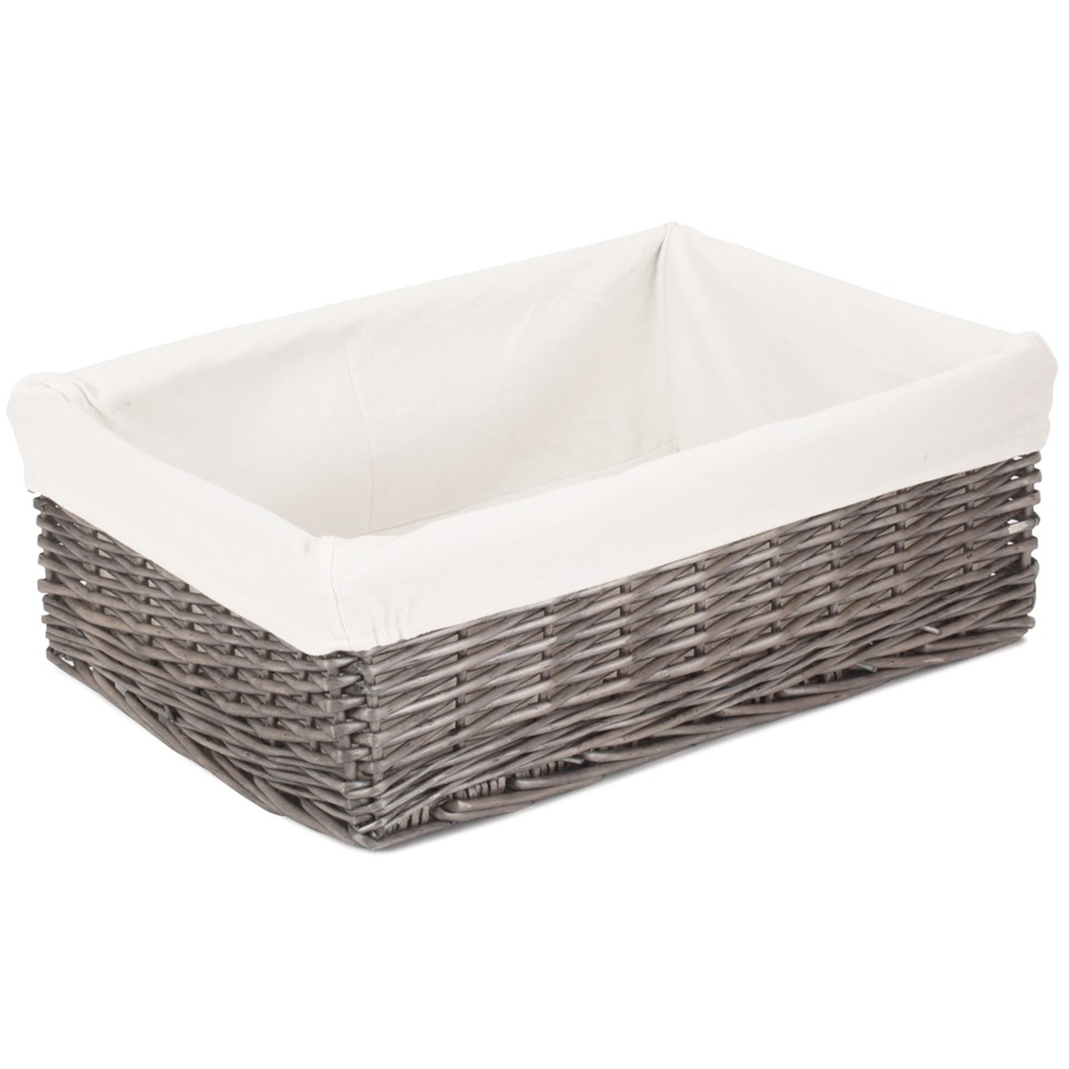 Image of Antique Wash Finish Wicker Tray -&hellip;