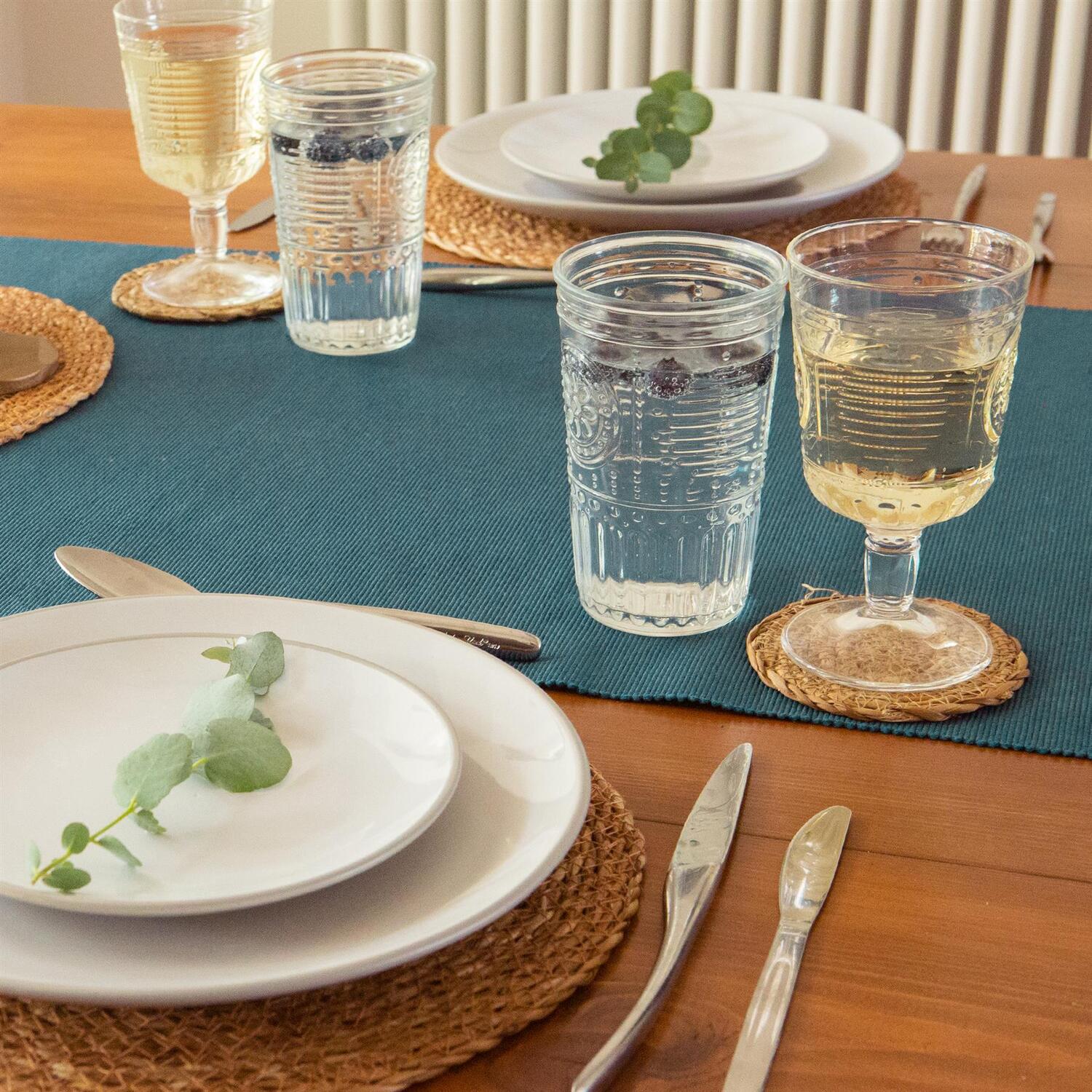 Image of 7pc Cotton Fabric Placemats Table Runner&hellip;
