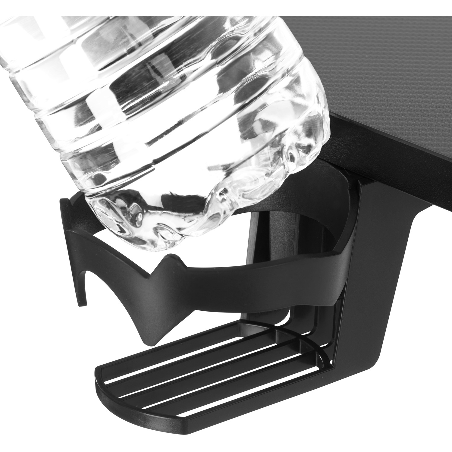Gaming Desk Electrically Height Adjustable Wled Strips - Black