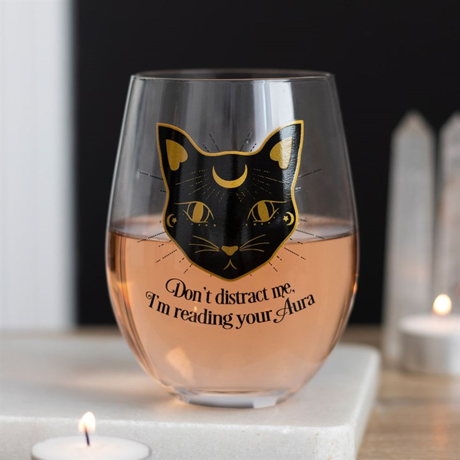 Image of Reading Your Aura Stemless Wine Glass&hellip;