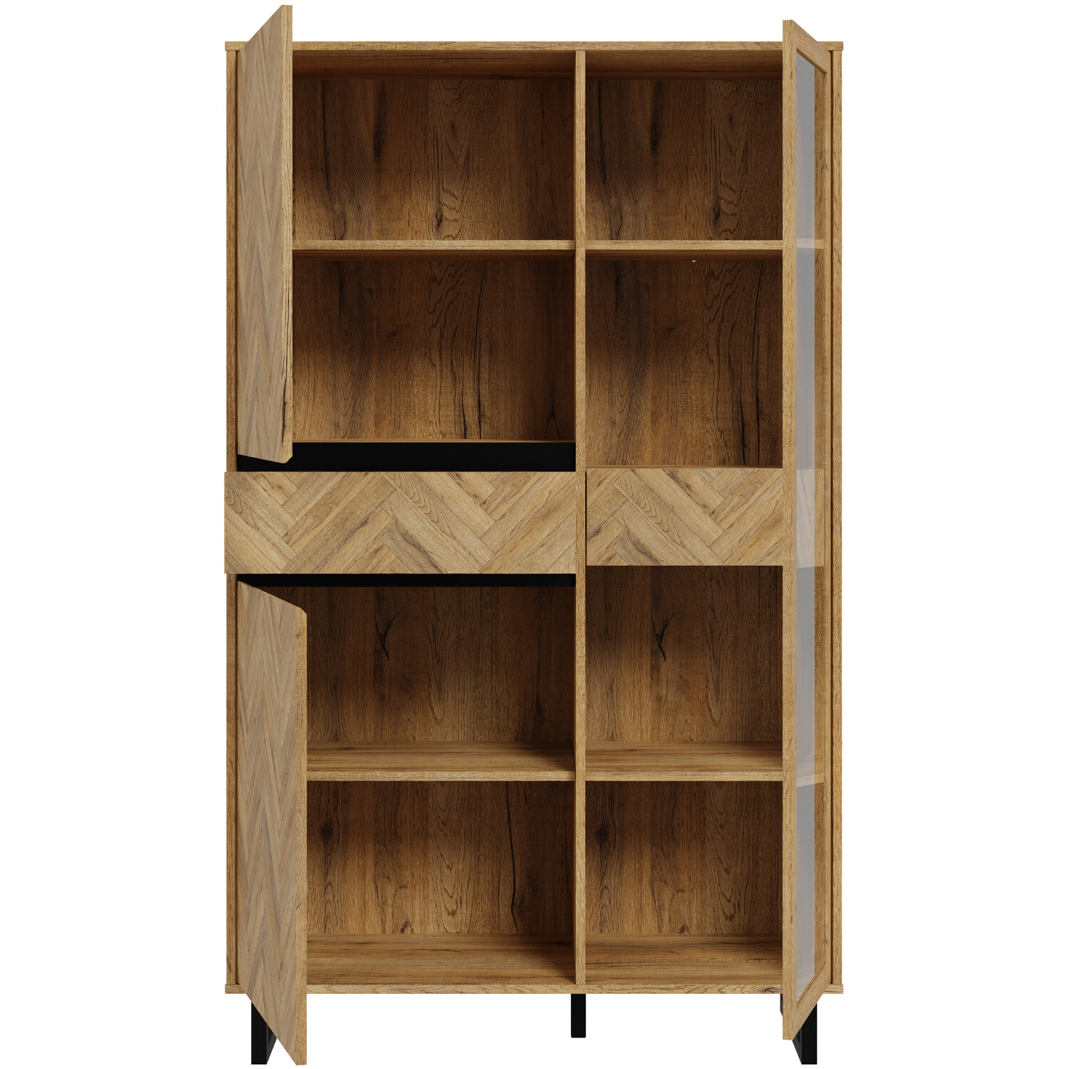 Nikomedes Display Cabinet - Oak