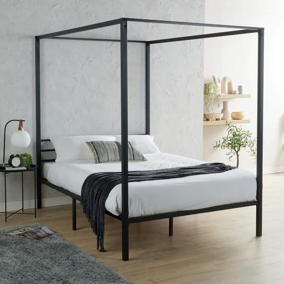 Home Source Sierra Four Poster Metal Bed Frame
