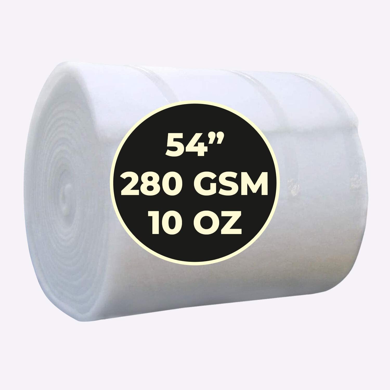 54 inch Polyester Wadding Roll - White / 20cm / 280