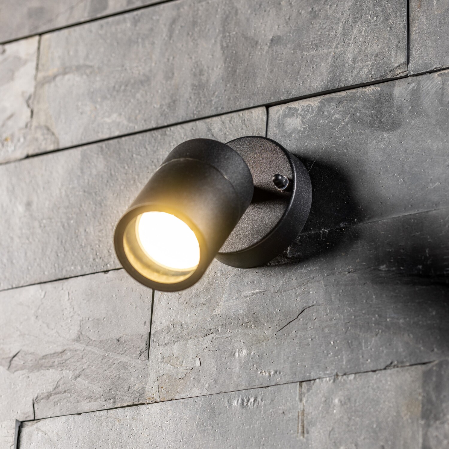 Spot Light CGC LEON Black Stainless Steel Adjustable Outdoor Wall Spotlight