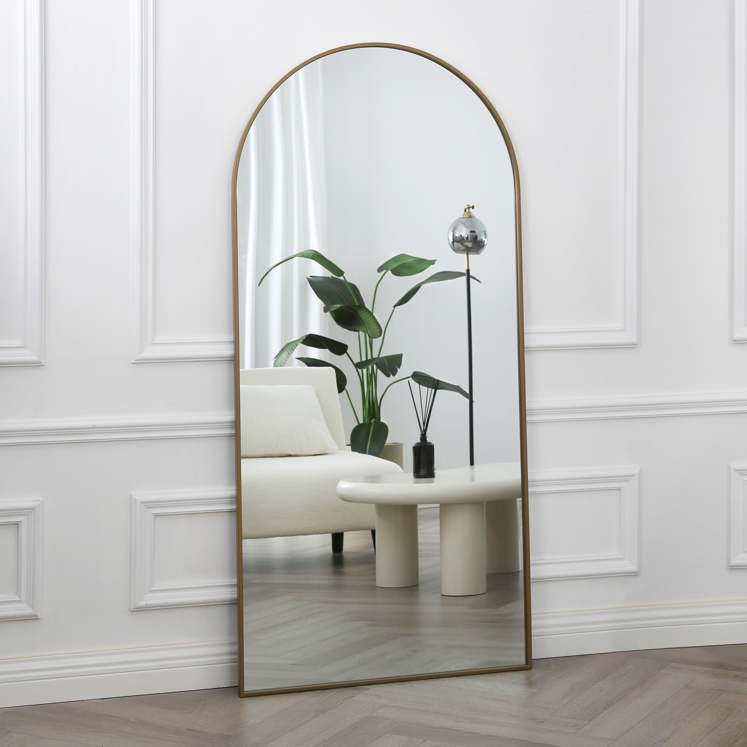 Anax Full Length Arch Mirror 170x80cm - Gold