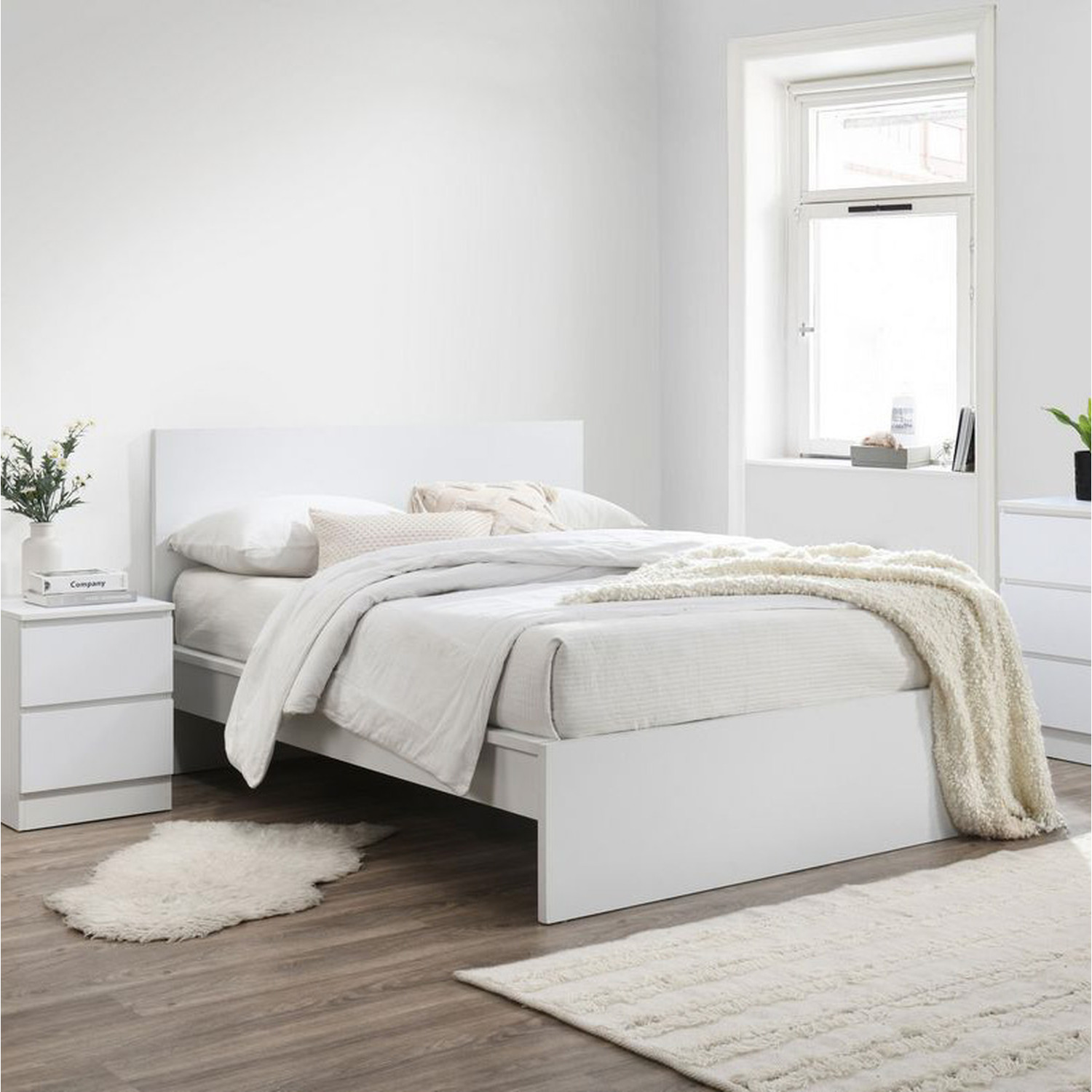 Oslo Double Bed - White