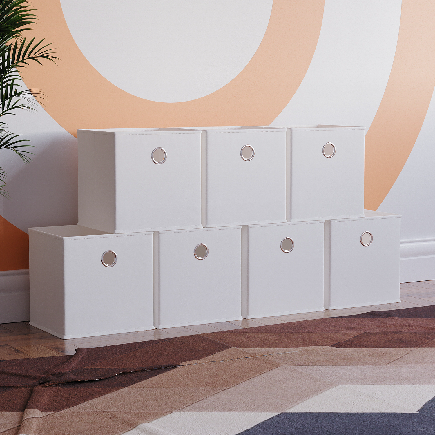 Image of Vida Designs Durham White Cube Foldable&hellip;