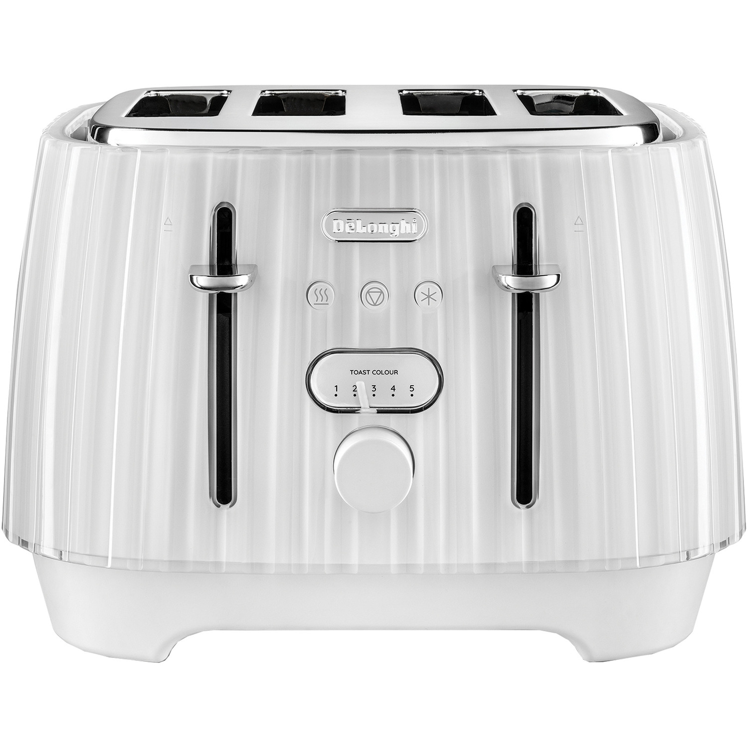 De'Longhi Ballerina Toaster, 4 Slot Toaster, Reheat, 5 Browning Settings, Defrost and Cancel Functions, Pull Crumb Tray, CTD4003.W, 1800W, UK PLUG, White - Image 12