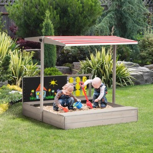 Kids Sandpit and Chalkboard