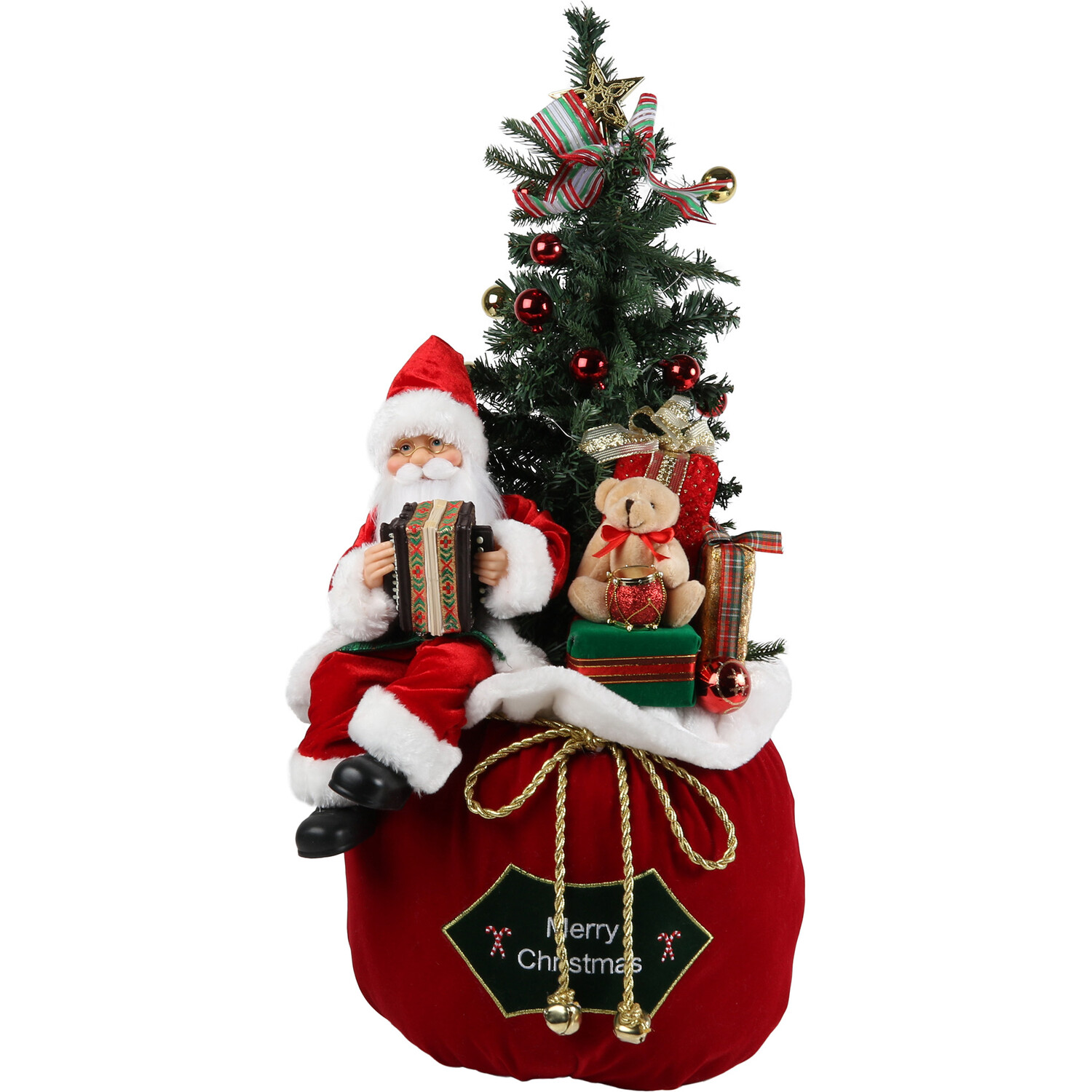 A Timeless Christmas Musical Santa Led Tree Sack