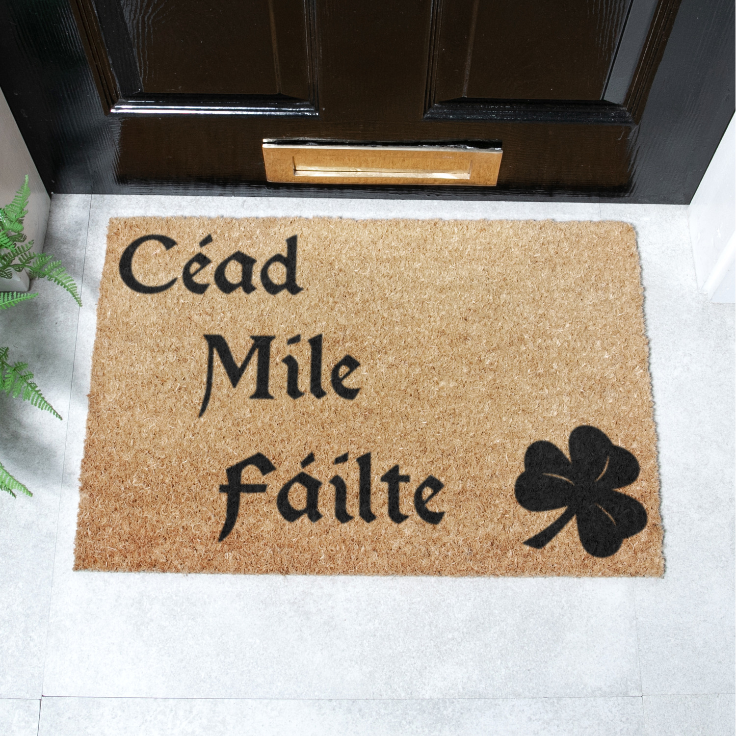 Cead Mile Failte Doormat - Black