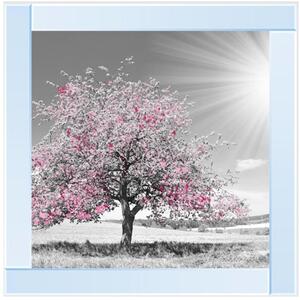 Pink Tree Glitter Liquid Wall Art Dcor