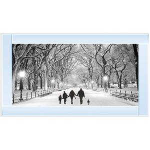 Family Walk Glitter Liquid Wall Art Dcor