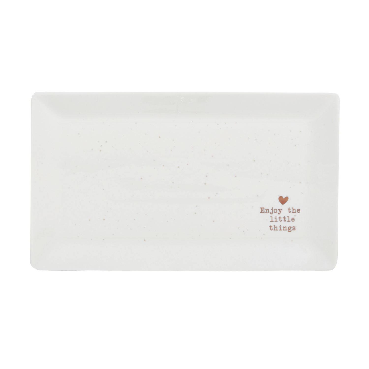 Image of Gold Heart Rectangular Platter - White